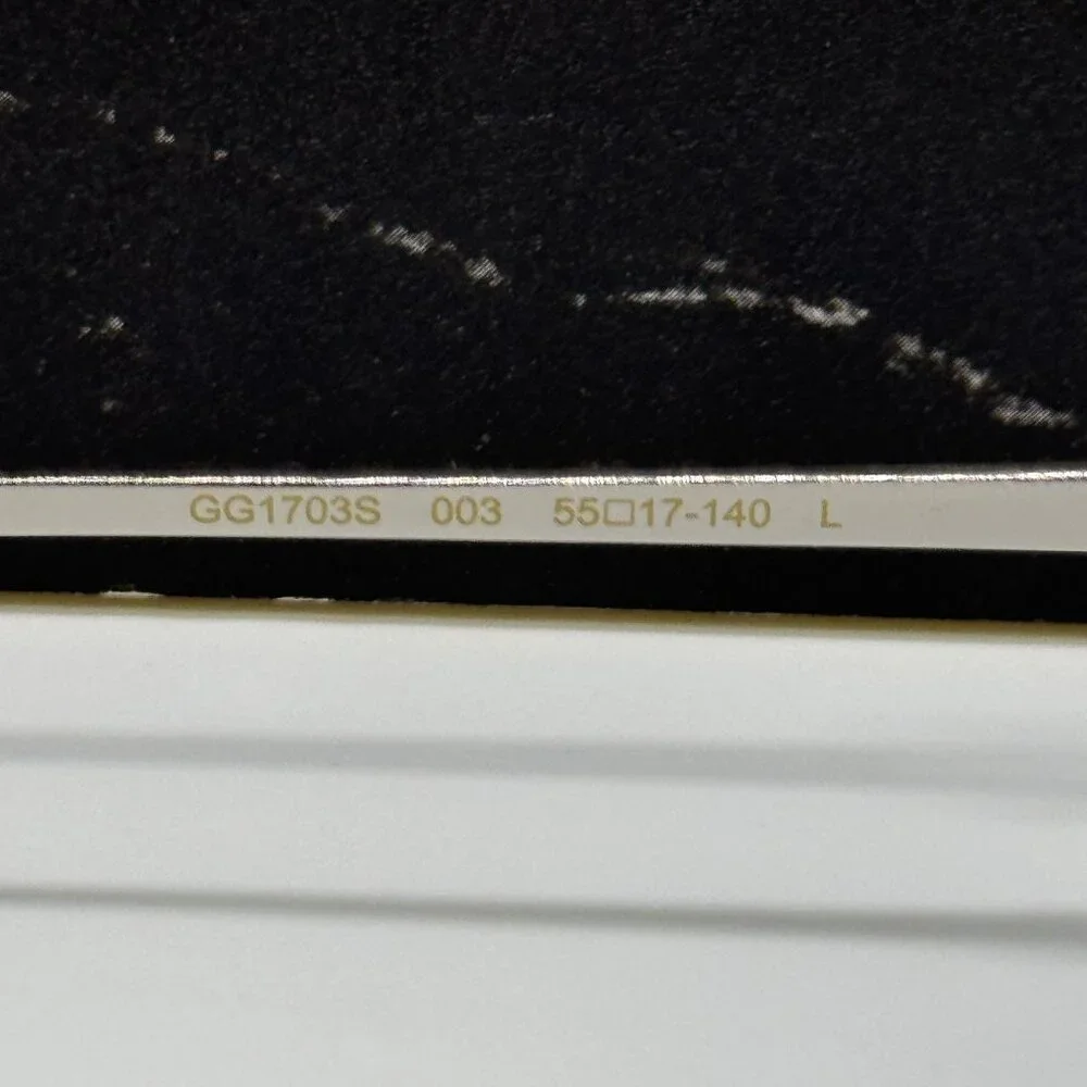 NEW GUCCI SILVER BLUE UNISEX SUNGLASSES GUCCI GG1703S 003 - Picture 11 of 13